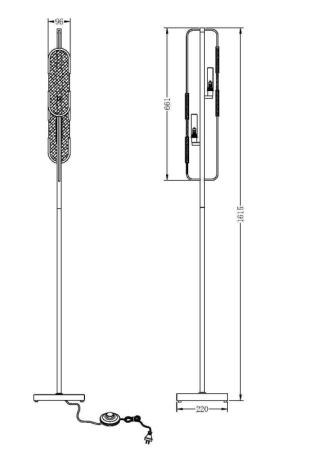 Торшер Maytoni MOD099FL-02G