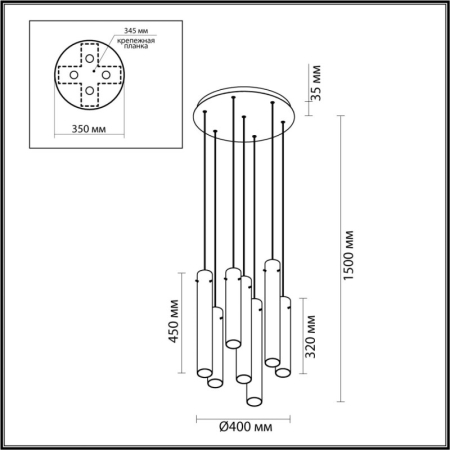 Каскадная люстра Odeon Light 5061/32LB