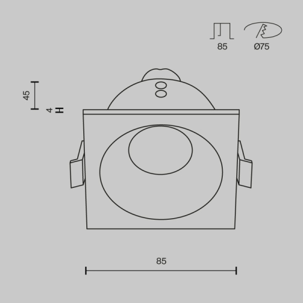 Влагозащищенный светильник Maytoni Technical DL033-2-01W-1(N)