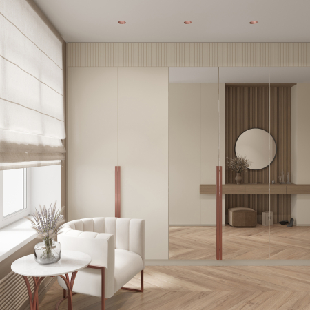 QUASAR 80 COPPER Встраиваемый потолочный гипсовый светильник