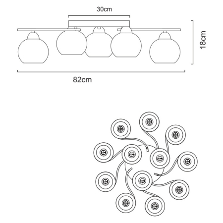 Накладная люстра ARTE Lamp A6058PL-12CC