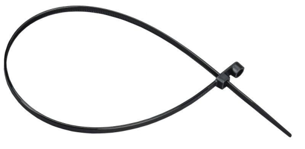 Хомут 4.8х370мм P6.6 с винтовым креплением черн. (уп.100шт) IEK UHH12-D048-370-100-K02