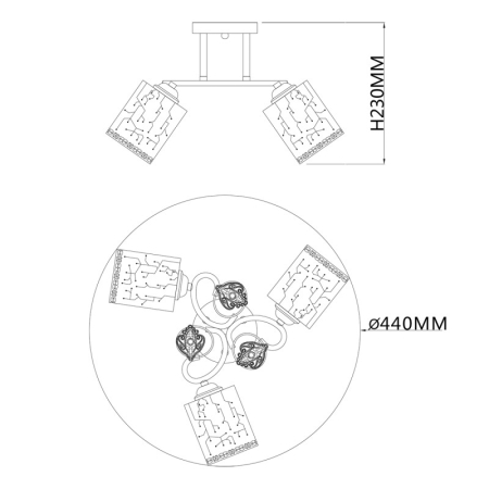 Накладная люстра Escada 1118/3PL
