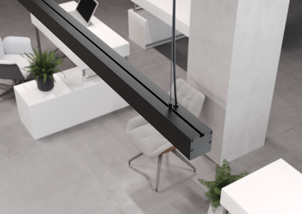 Line Alum Standart 1960x50x50 40Вт 4000К Опал Черный