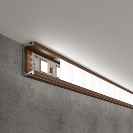 Профиль Elektrostandard LL-2-ALP006 Накладной алюминиевый профиль латунь/б