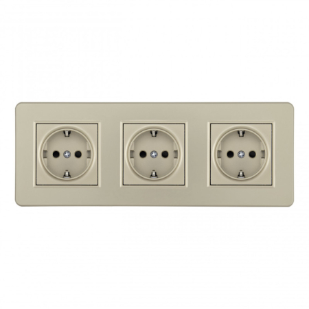 Розетка Arte Milano SET16-3-40-1x3 shampan