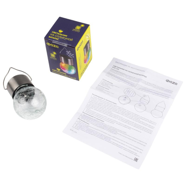 Светильник светодиодный садовый SLR-L01 подвесной на солнечн. батарее ФАZА 5006911