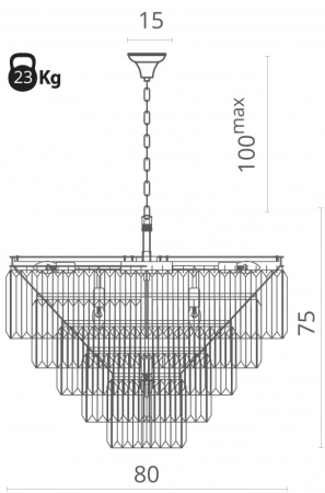 Каскадная люстра Divinare 3005/23 SP-18