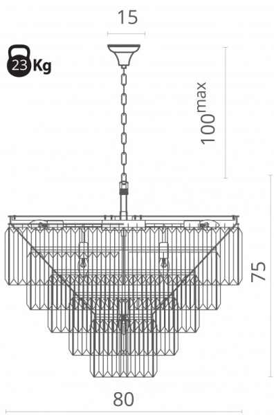 Каскадная люстра Divinare 3005/23 SP-18