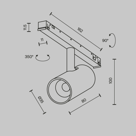 Светильник на шине Maytoni Technical TR243-5W3K-B