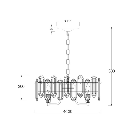 Подвесная люстра Escada 2111/6S Chrome