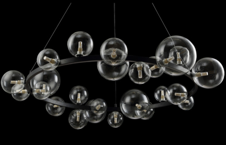 Подвесной светильник Crystal Lux AGATA SP24 BLACK/TRANSPARENTE