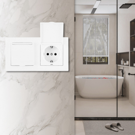 Розетка Arte Milano SET06-2-41-1x2 white