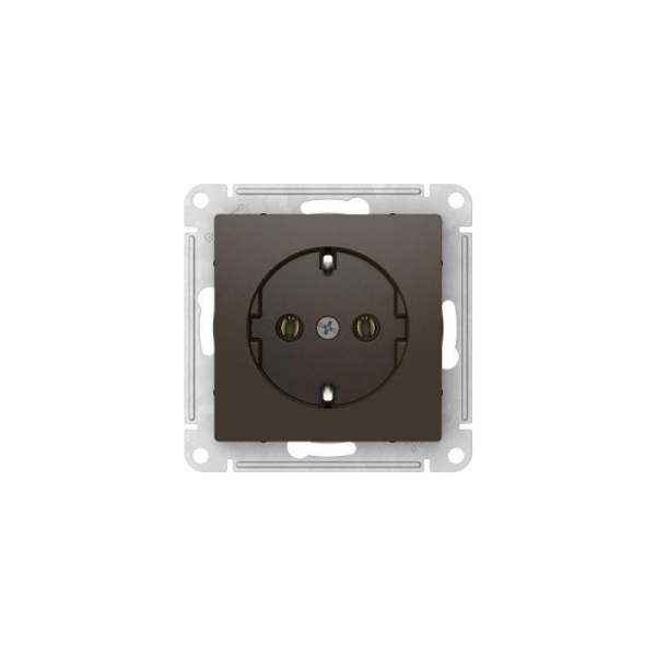 Розетка AtlasDesign 16А с заземл. быстрозажим. клем. механизм мокко SE ATN000643S