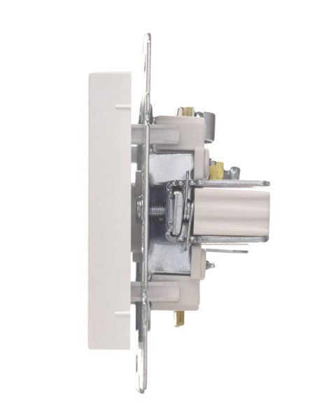 Розетка телевизионная оконечная TV 1-м СП Vesna механизм жемчуж./бел. перламутр LEZARD 742-3088-130