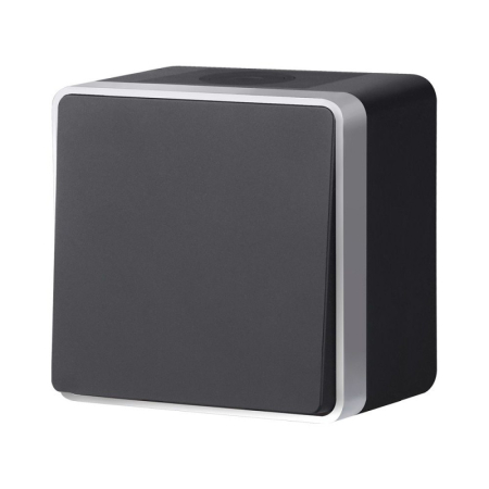 Выключатель Werkel W5010234 черный с серебром