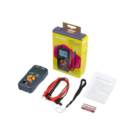 Мультиметр смарт цифровой DT135 карманный встроен. фонарь ФАZА 5061262