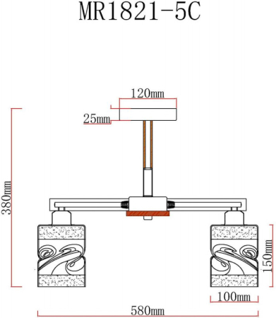 Люстра на штанге MyFar MR1821-5C