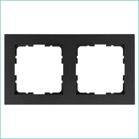 Рамка 2-м G-Classic антрацит Jasmart G1002B
