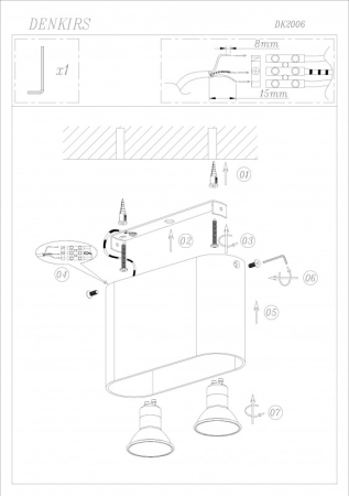 Накладной светильник Denkirs DK2006-WH