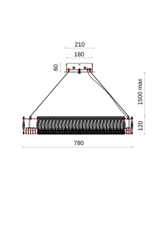 Подвесная люстра Fluorite FL1054-8P