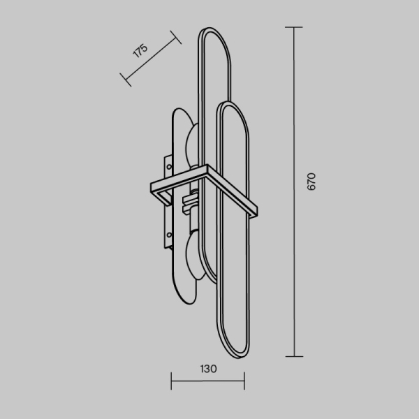 Бра Maytoni MOD099WL-02G2