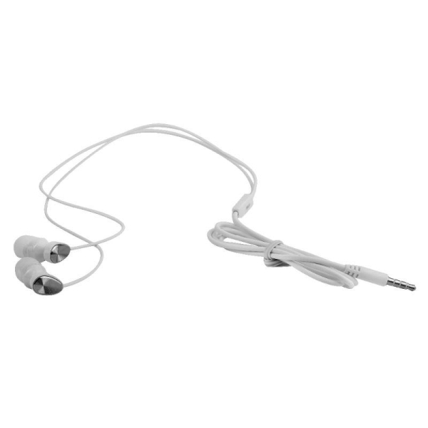 Наушники вакумные с микрофоном проводные ELX-WHP02P-C01 ПРОМО 3.5мм 1.2м пакет бел. Ergolux 15279