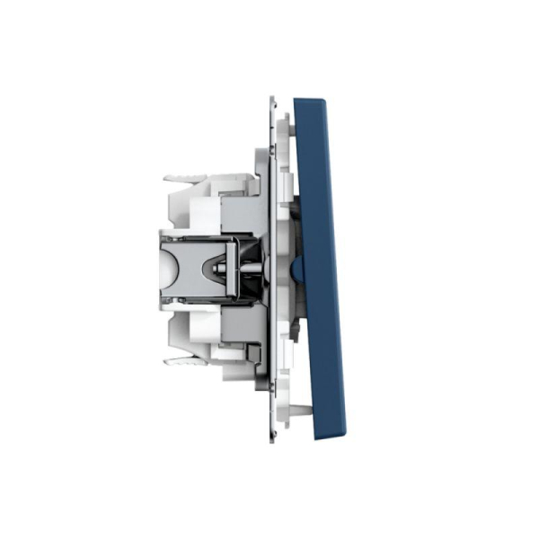 Выключатель для жалюзи 2-кл. ArtGallery 2х (сх. 4) 10А быстрозажим. клем. механизм аквамарин SE GAL001119S