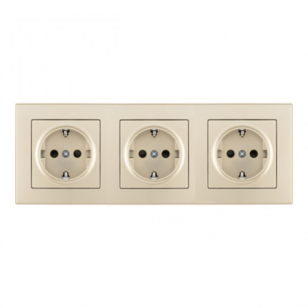 Розетка Arte Milano SET06-3-40-1x3 shampan