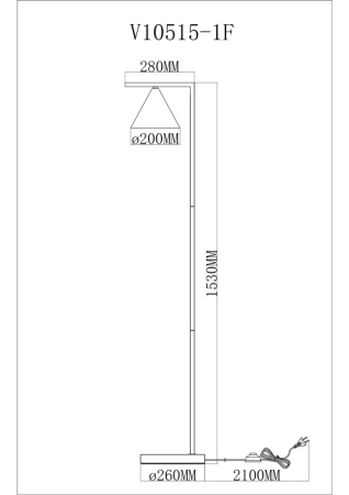 Торшер Moderli V11592-1F