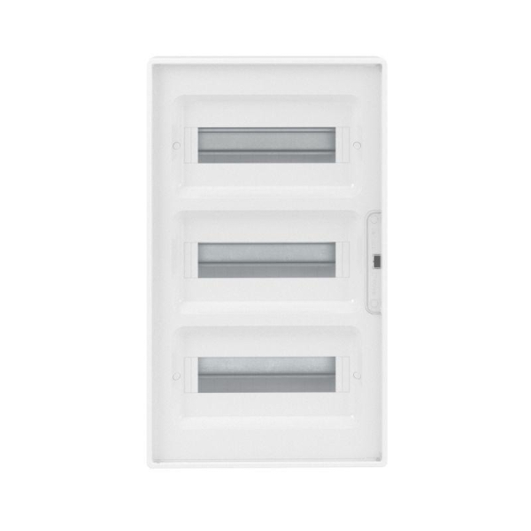 Щиток настенный 36мод. FRAME с прозр. дверцей с 4 шинами PEN (2шт на 8 отверст. и 2шт на 10 отверст.) бел. DKC F36W1WT