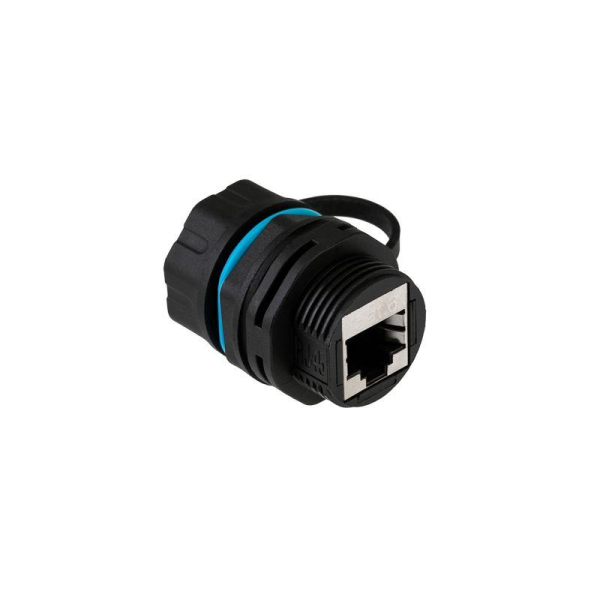 Индустриальный соединительный модуль, RJ-45(8P8C), FTP, CAT 6, IP68 с защитным колпачком для кабеля REXANT