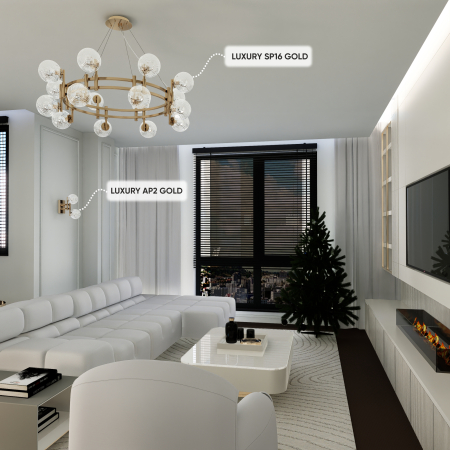 Crystal Lux Люстра Crystal Lux LUXURY SP16 GOLD