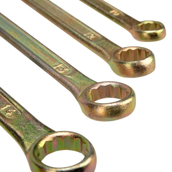Набор ключей комбинированных 8 10 12 13 14 17мм 6 предметов цинк желт. Rexant 12-5841-2