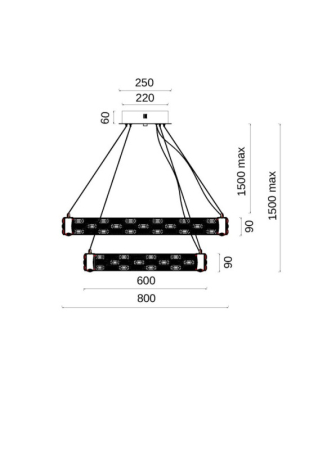 Подвесная люстра Fluorite FL1052-20P