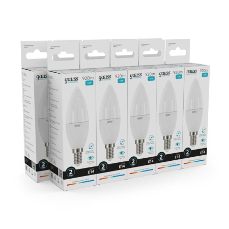 Лампа светодиодная Elementary 12Вт свеча 4100К нейтр. бел. E14 920лм GAUSS 33122