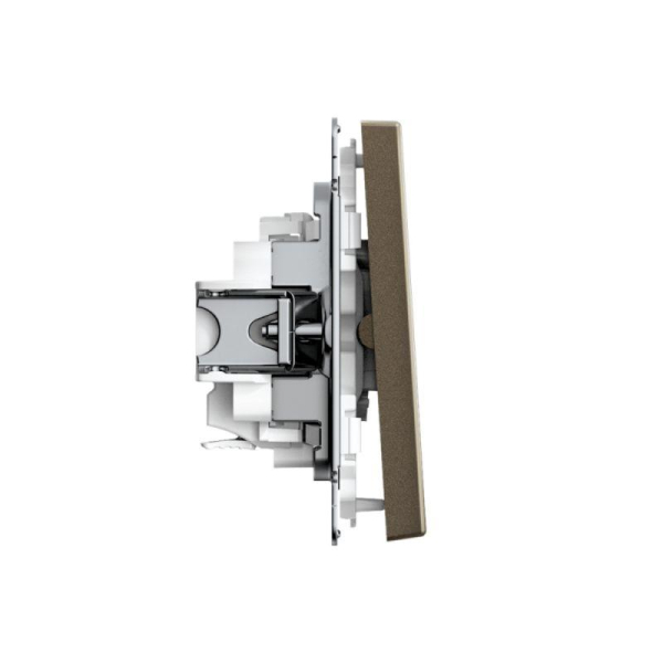 Выключатель 2-кл. ArtGallery 10AX быстрозажим. клем. механизм мокко SE GAL000651S