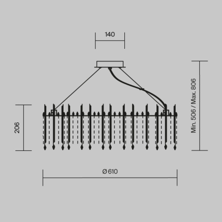 Подвесная люстра Maytoni MOD036PL-12N