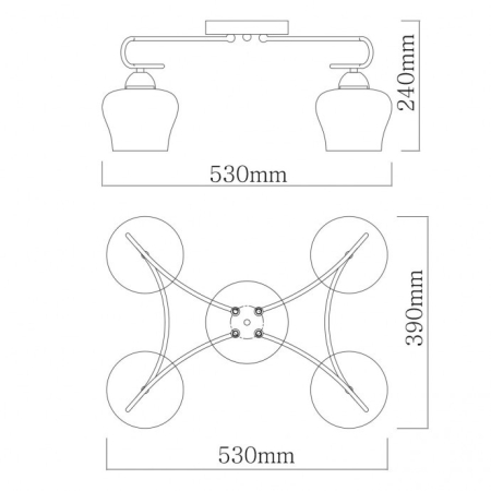 Накладная люстра DeMarkt 324017704