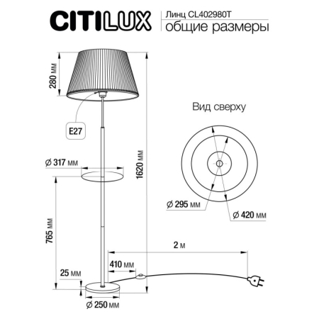 Торшер Citilux CL402973T