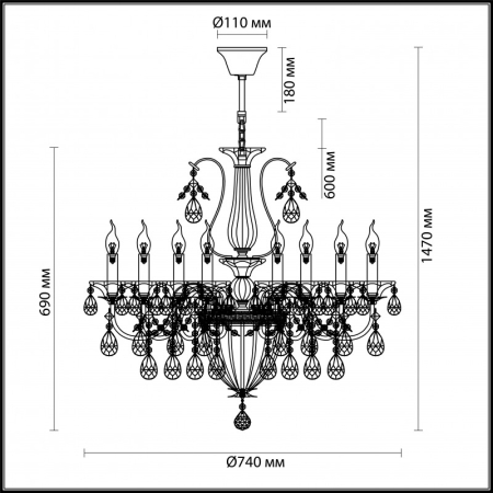 Подвесная люстра Odeon Light 4724/8