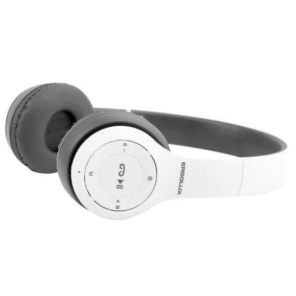 Наушники накладные с микрофоном беспроводные ELX-BTHP01-C01 FM MP3 коробка бел. ERGOLUX 15356