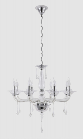 Подвесная люстра Crystal Lux MONICA SP8 CHROME/TRANSPARENT