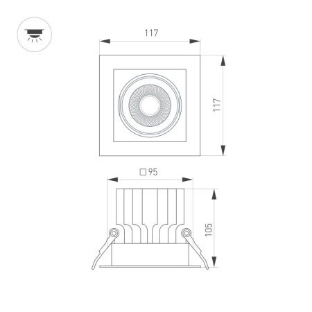 Встраиваемый светильник Arlight 057917