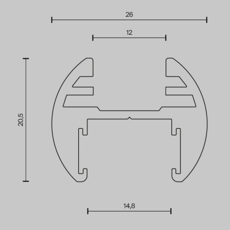 Шинопровод Maytoni Technical TRX172-R-113B