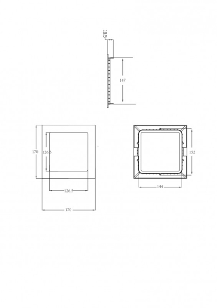 Светодиодная панель Donolux DL18454/12W White SQ Dim