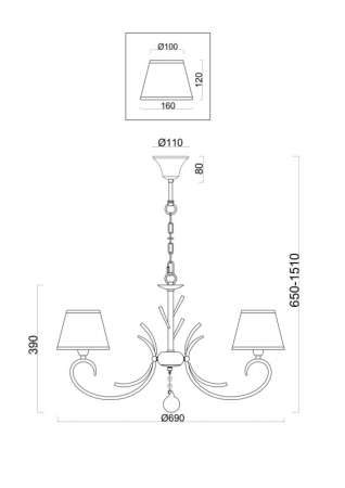 Подвесная люстра Freya FR2013PL-05G