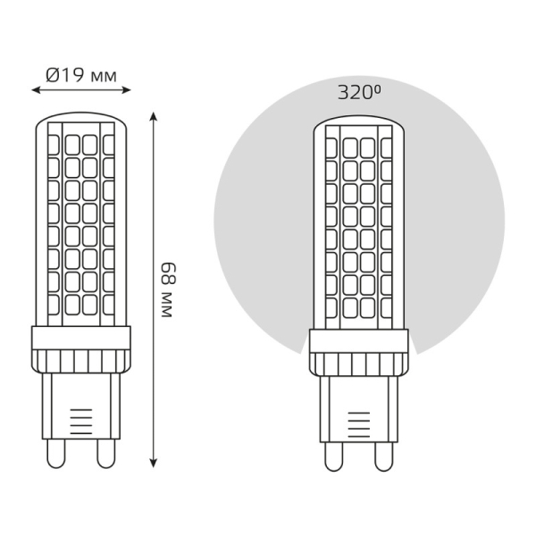Светодиодная лампа Gauss 107309155-D