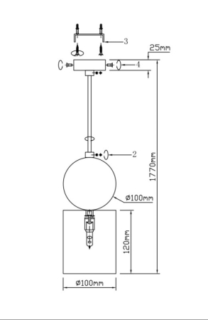 Подвесной светильник Fluorite FL1025-1P