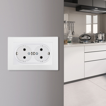 Розетка Arte Milano SET06-double-40-2 white